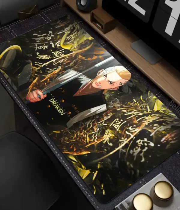 XXL Keyboard PC Rubber Mice Mat Anime Tokyo Revengers Non slip Table Mat HD Print Game Lock Edge Mousepad Desktop Decorative Mat 1