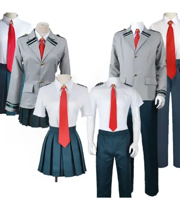 My Hero Academia Anime  Midoriya Izuku Cosplay Costume Todoroki Shoto School Uniform Set Wig Suit Unisex Halloween Role Play 1