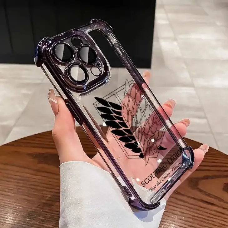 Attack on Titan Wings of Liberty Phone Case For iPhone 16 15 14 13 12 11 Pro Max X XR XSMax 8 Plus Shockproof Clear Armor Cover - Image 4