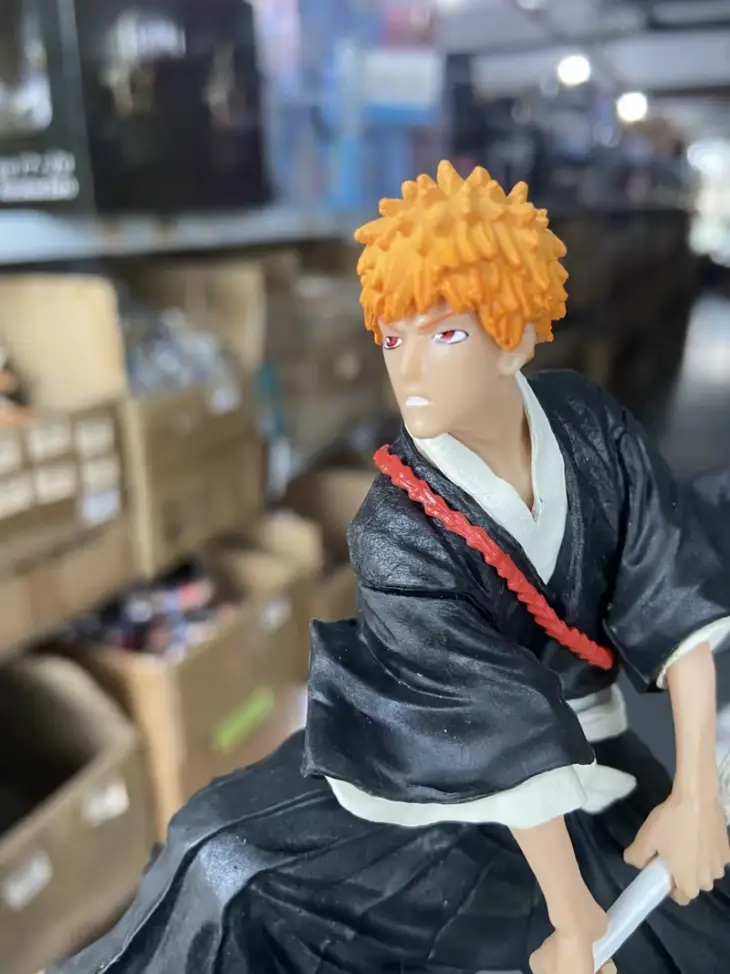 17CM Anime BLEACH Kurosaki Ichigo Model Knife Swinging Posture Toy Soul-Cutting knife Collection Action Figure Japanese Dolls - Image 2