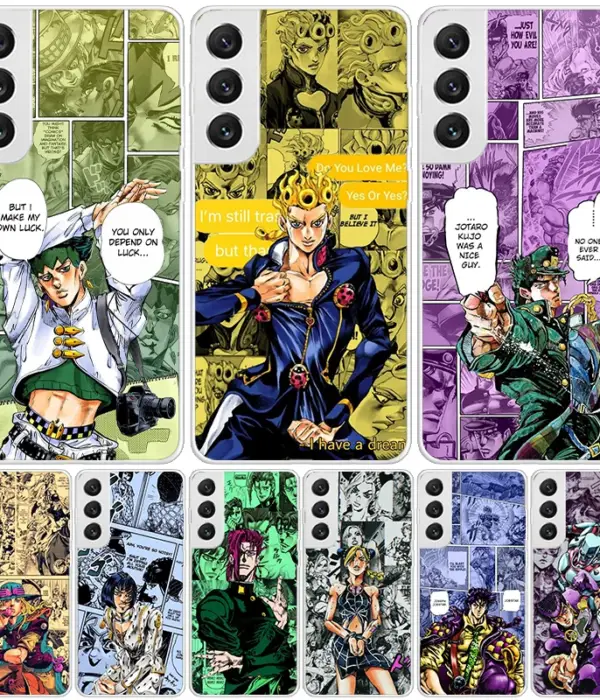 JoJo Bizarre Adventure Anime Case Phone Cover for Samsung Galaxy S24 S25 Ultra S23 Plus S22 + S21 S20 FE S10 S25Plus Trend Funda 1