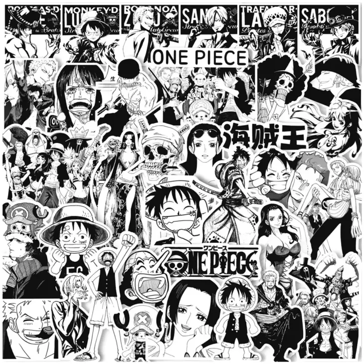 ONE PIECE Waterproof Anime Sticker Pack - 65pcs