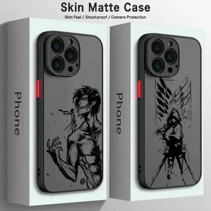 Anime Attack On Titan New Phone Case For Samsung S24 S23 S22 S21 S20 S10 FE Note20 Note10 Plus Ultra Lite 5G Matte Transparent - Image 3