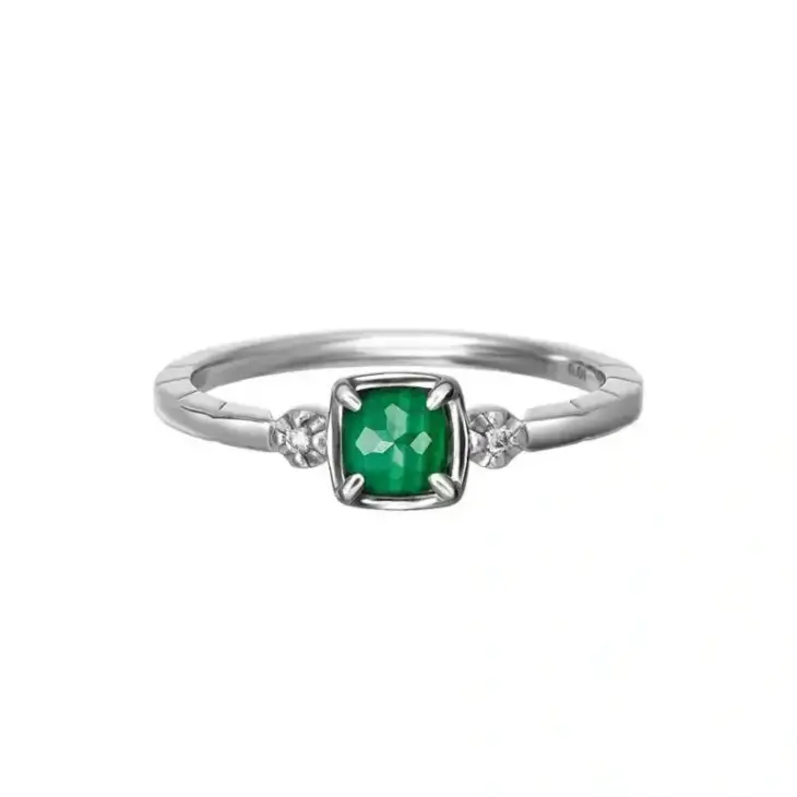 Attack on Titan Levi Character Image Rings Woman Anime Accessories Green Zircon Silver Color Ring Man Fashion Cosplay Jewelry - Image 2