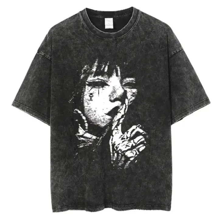 Harajuku Streetwear Black Graphic T-Shirt - Urban Collection