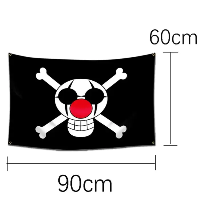 Anime One Piece Pirate Skull Flag Home Bedroom Wall Decor Banner Painting Luffy Straw Hat Pirates Flag Toys for Children Gift - Image 4