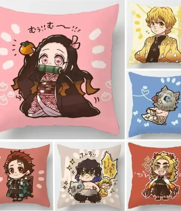 Demon Slayer Kamado Tanjiro Nezuko Pillow Anime Body Pillowcase Kawaii Loli Girl Car Safa Dakimakura Pillow Cushion Cover 1