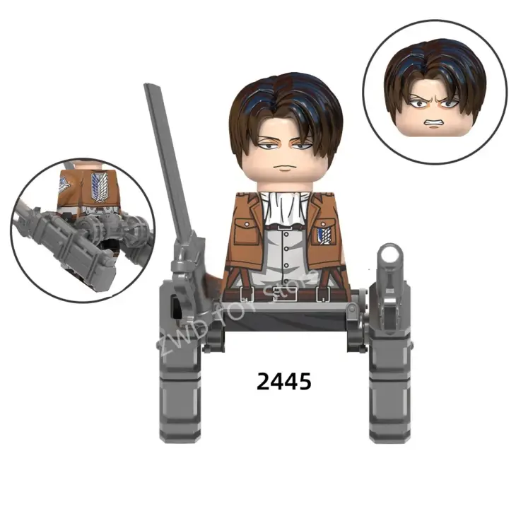 Attack On Titan Anime Building Blocks Levi Ackerman Eren Jäger Mikasa Giant Annie Mini Action Figures Building Blocks Toy Gifts - Image 3
