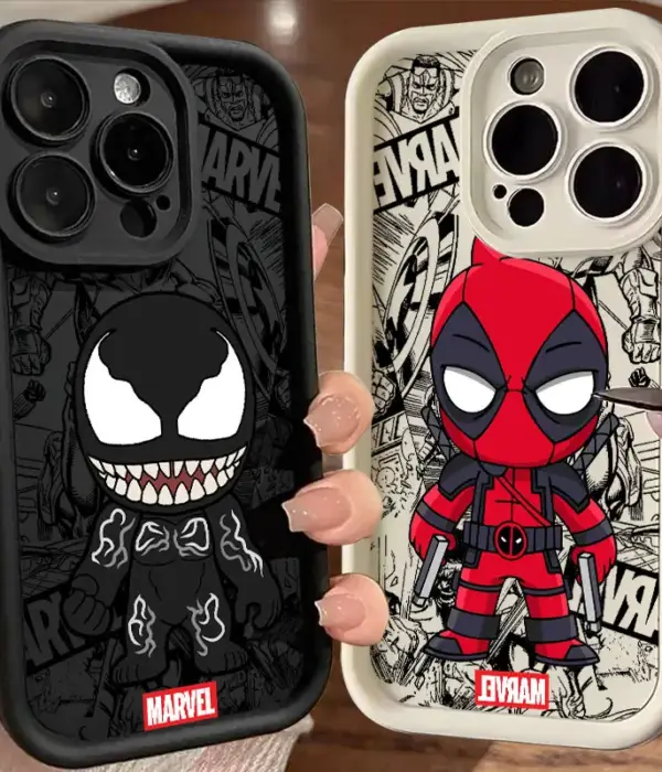 Marvel Cartoon Venom Deadpool Groot Phone Case for iPhone 16 Cases iPhone 15 14 13 12 Mini 11 Pro Max 16 Plus X 15Pro Back Cover 1