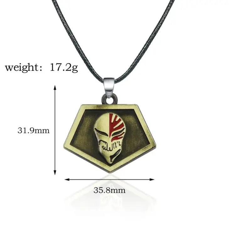 Anime BLEACH Kurosaki Ichigo False Mask Cosplay Necklace Keychain Grimmjow Necklace Cosplay Accessories Man Woman Jewelry Gifts - Image 6
