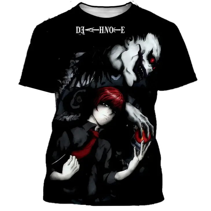 Japanese Anime Death Note 3D Printed T-shirt Men Women Fashion Casual Harajuku Style T Shirts Streetwear Hip Hop Men Clothes - Image 6