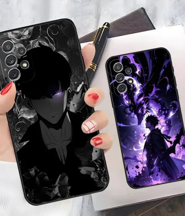 MINISO-Anime Solo Leveling Phone Case For Samsung Galaxy A50 A53 A55 A54 A34 A33 A32 A24 FE S25 S24 S23 Back Cover 1