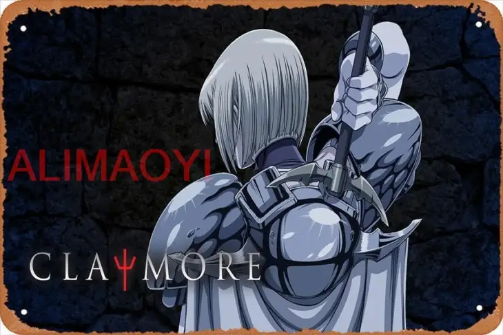 Clare (Claymore), Claymore Anime Poster Home Wall Art Decoration Retro Metal Tin Sign 8x12 inch nice