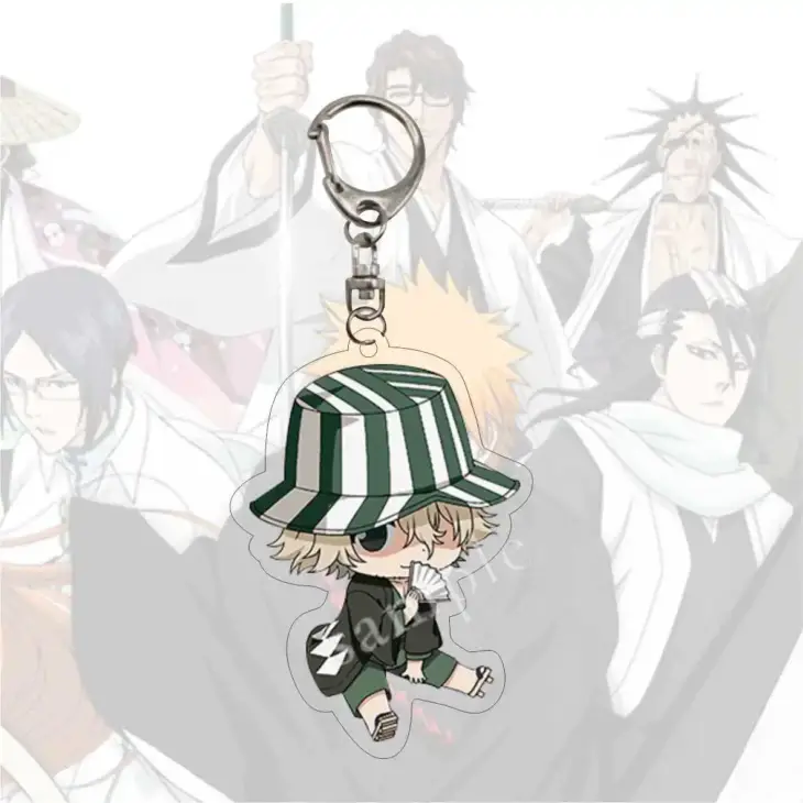 Japan Anime Bleach Cosplay Keychain For Men Women Pendant Keyring Cartoon Print Acrylic Key Chain Ring  Jewelry Wholesale Gift - Image 6
