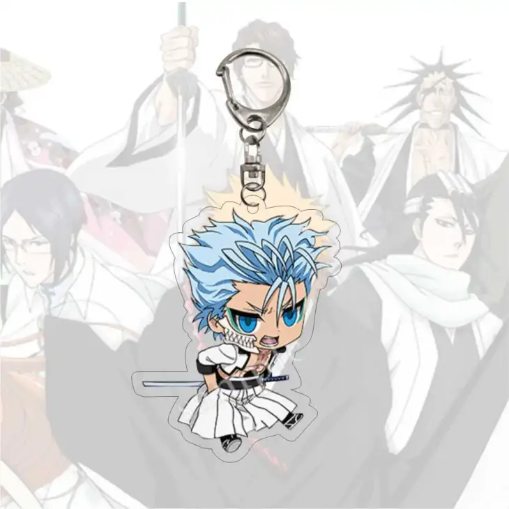 Japan Anime Bleach Cosplay Keychain For Men Women Pendant Keyring Cartoon Print Acrylic Key Chain Ring  Jewelry Wholesale Gift - Image 3