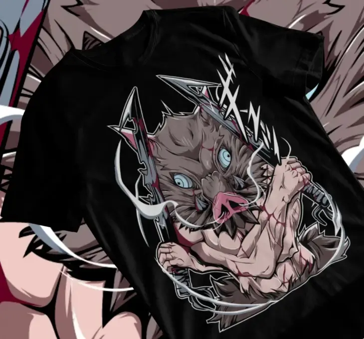 Demon Slayer Inosuke Wild Boar Battle T-Shirt