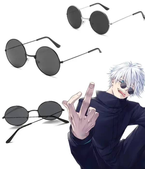 Jujutsu Kaisen Gojo Satoru Cosplay Glasses Eyewear Anime Halloween Black Glasses Costume Props Accessories Cosplay Anime 1