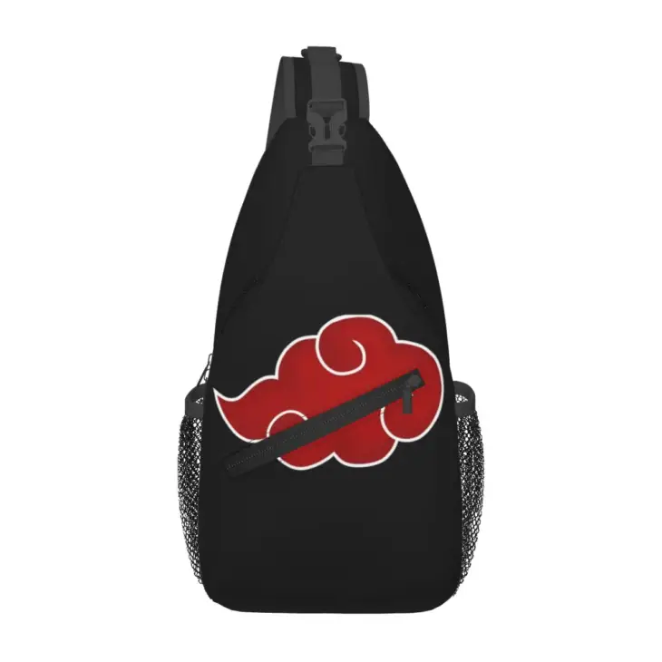Narutos Akatsuki Small Sling Bag Chest Crossbody Shoulder Backpack Hiking Travel Daypacks Fashion Bag