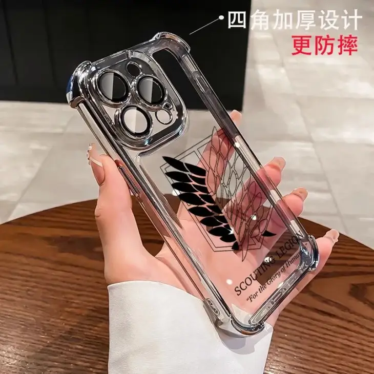 Attack on Titan Wings of Liberty Phone Case For iPhone 16 15 14 13 12 11 Pro Max X XR XSMax 8 Plus Shockproof Clear Armor Cover - Image 2