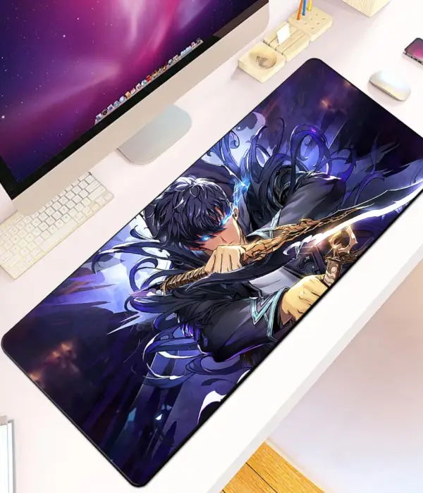 Solo Leveling Shadow King Mousepad HD Printing Computer Gamers Locking Edge Non-slip Mouse Pad XXL90x40cm Keyboard PC Desk Pad 1