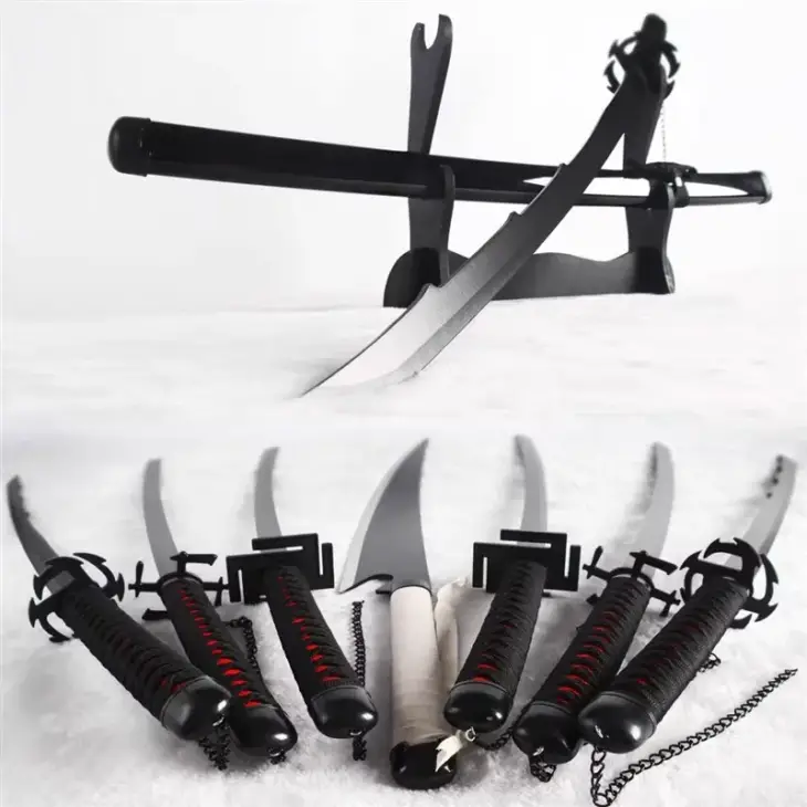 Real Size Bleach Katana Wooden Ninja Sword Anime Bleach Ichigo Aizen Sousuke Cosplay Prop Japanese Samurai Sword Katana Kid Toys - Image 6