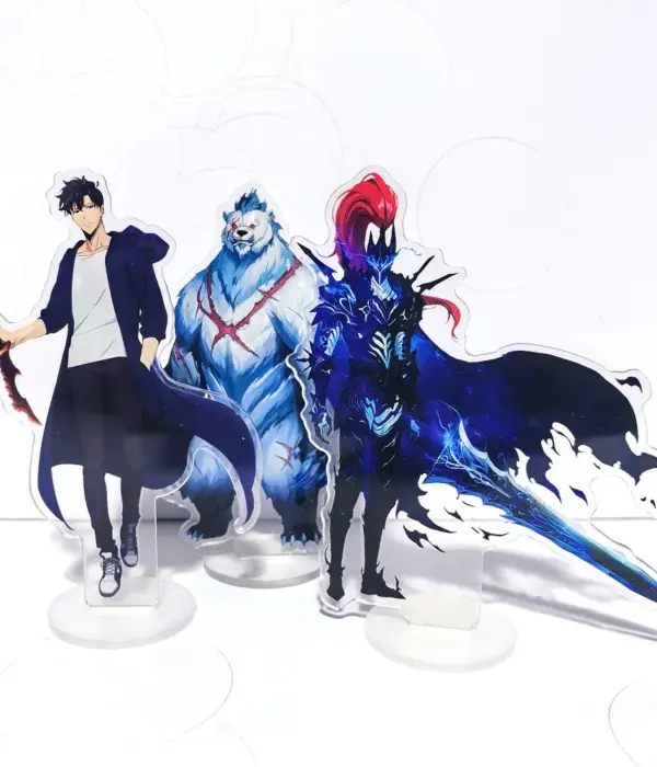 Solo Leveling Sung Jin Woo Yoo Jin Ho Acrylic Anime Stand Model Plate Keychain Desk Decoration Fashion Friends Gift Figure 1