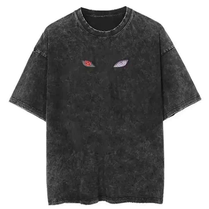 Harajuku Oversized Vintage Anime Streetwear T-Shirt - Black