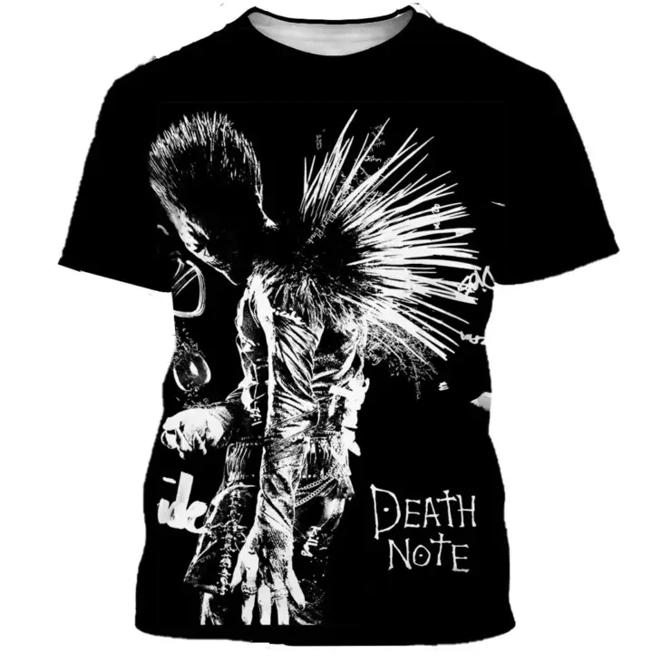 Japanese Anime Death Note 3D Printed T-shirt Men Women Fashion Casual Harajuku Style T Shirts Streetwear Hip Hop Men Clothes - Image 3