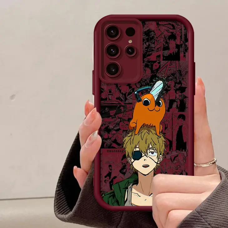 Chainsaw Man Anime Art Cool For Samsung Note 20 S24 S23 S22 S21 S20 Ultra Plus FE A25 A23 A22 A15 A31 5G Eye Ladder Back - Image 3