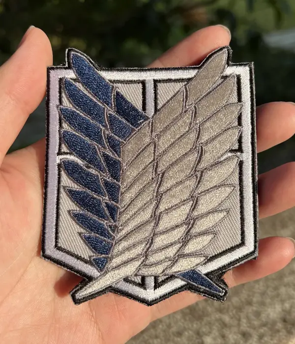 Attack on Titan Wings of Freedom Cosplay Patch Embroidery velcros Badge for Clothing