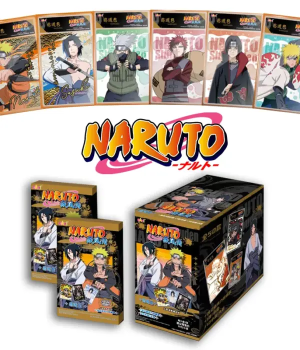 Genuine Naruto Cards Box Anime Figure Card With Card Bricks Sasuke Collection Flash Card Toy Birthday Christmas Gift for Kids 1