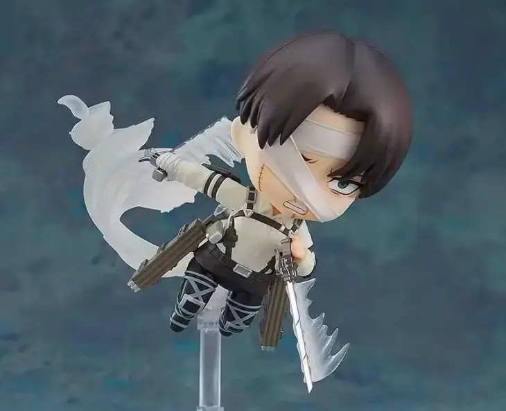 10cm Attack on Titan Levi Rivaille Rival Ackerman #2002 Final season Battle damage Action figure toys Christmas gift with box - Image 5