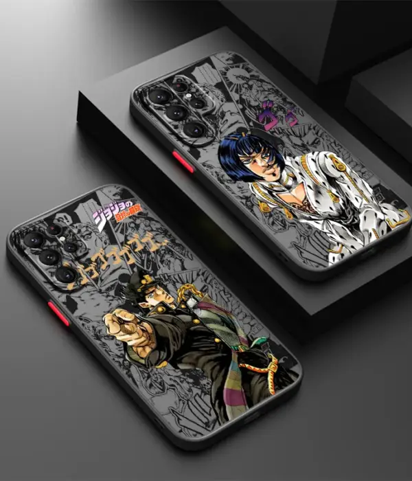 JoJo Bizarre Adventure For Samsung S25 S24 S23 S22 S21 S20 FE Note 20 10 Ultra Plus Pro Frosted Translucent Phone Case 1