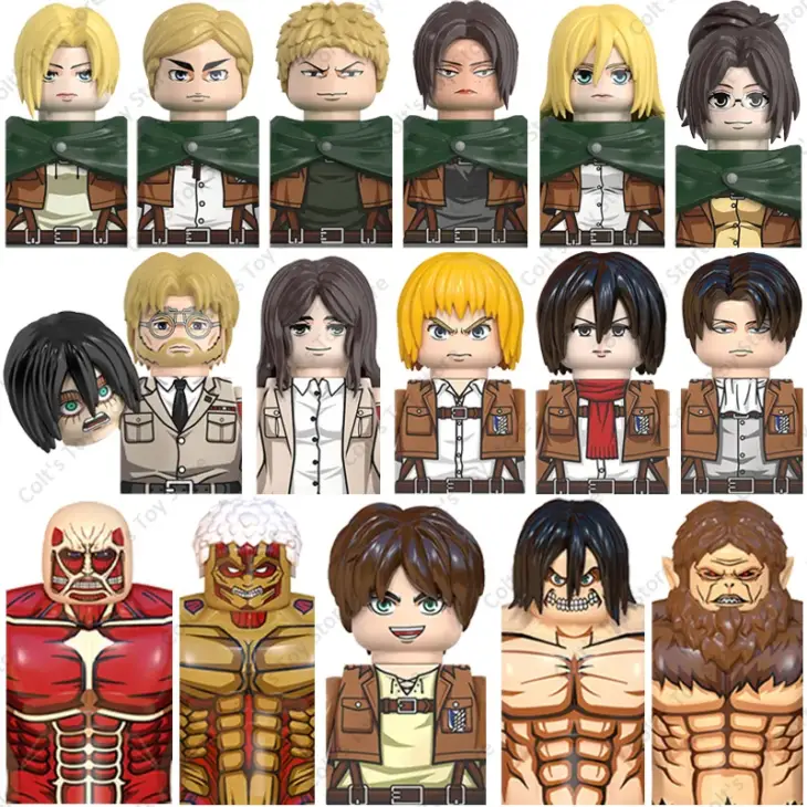Anime Attack on Titan Mini Doll Figure Model Building Blocks Bricks Kit Classics Cartoon Toys Decorative collectibles Set Gifts