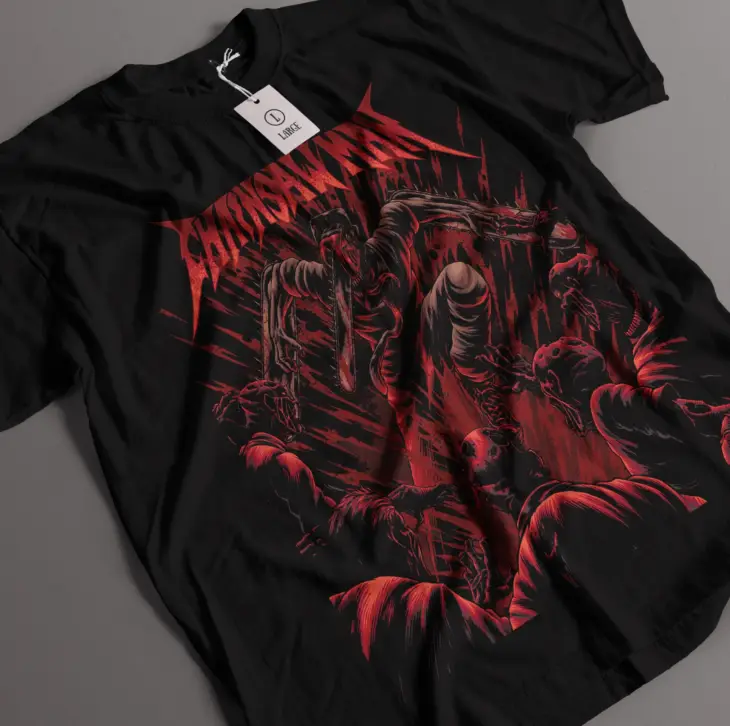 Chainsaw Man Shirt Makima Power Tshirt Poshita T-Shirt Denji Anime Manga Tee Asa - Image 2