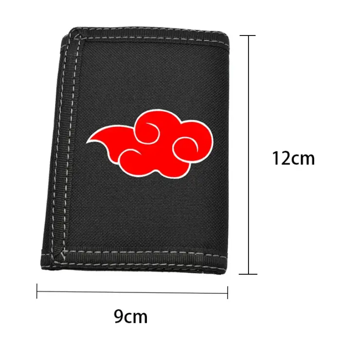 Anime Naruto Canvas Trifold Wallet Cartoon Red Cloud Action Figures Cosplay Purse Card Holder Wallets Toys for Children Gifts - Image 4