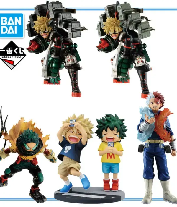 BANDAI My Hero Academia Ichiban KUJI Star Frost Series Midoriya Izuku Bakugou Katsuki Todoroki Shoto PVC Anime Figures Model Toy 1