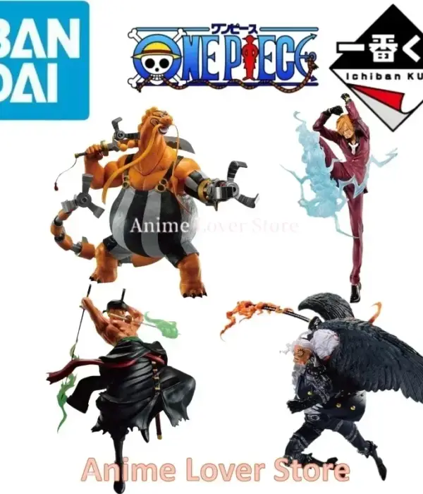 Bandai Original One Piece Ichiban Kuji Two Wings Battle Roronoa Zoro Queen Sanji KING Anime Figures Toys for Kids Gift 1