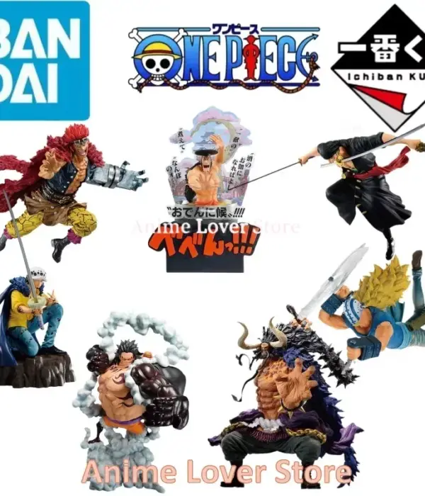 Bandai Original One Piece Ichiban Kuji Wano Country Kozuki Oden Luffy Law Kid Zoro Killer Kaidou Anime Figures Toy for Kids Gift 1
