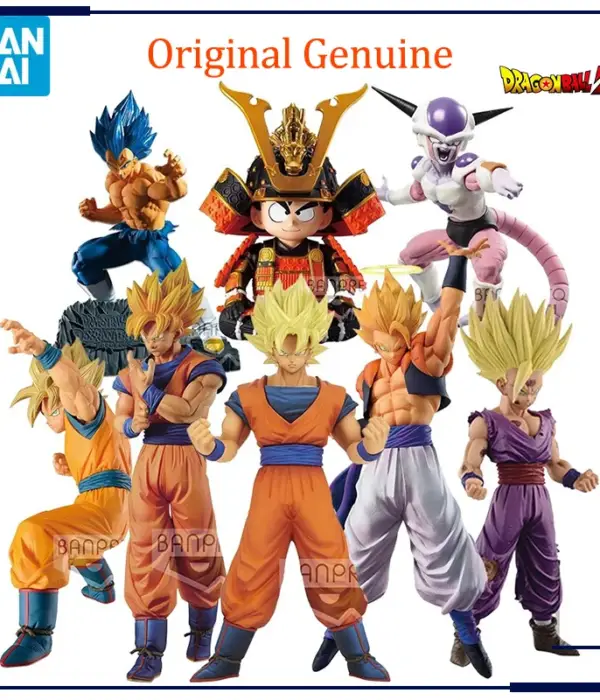 Original Genuine Bandai Anime Dragon Ball Son Goku Gohan Majin Buu Vegeta  Model Toys Action Figure Gifts Collectible Ornaments 1