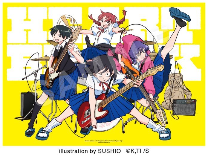 Kill la Kill Character Designer SUSHIO Draws Girl Meets Rock! Art in New Collaboration